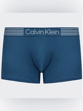 🆕 Calvin Klein Men's Teal Logo Waistband Boxer Briefs